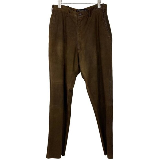 Donna Karan New York DKNY corduroy pants, men's size W32 polyester Charcoal Vintage Second Hand